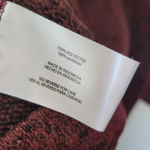 Woolrich Fleece Pullover Jacket Quarter Zip Maroon Purple Angler Men's XL - Picture 7 of 8